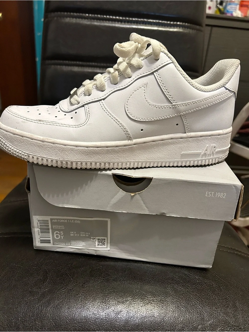 Nike White Low-Top Leather Sneakers